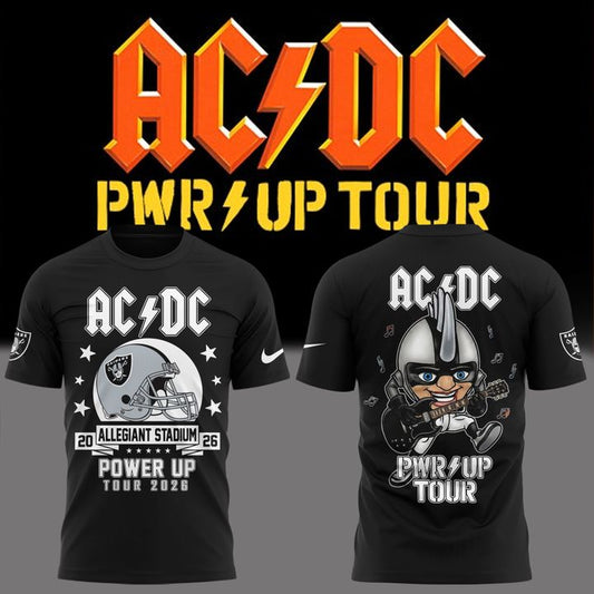 New Shirt AC/DC x Las Vegas Raiders - Power Up Tour 2026 T-Shirt