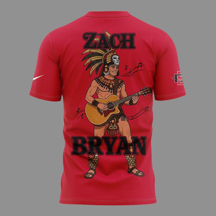 Limited Edition Zach Bryan x San Diego State Football - With Heaven On Tour 2026 T-Shirt