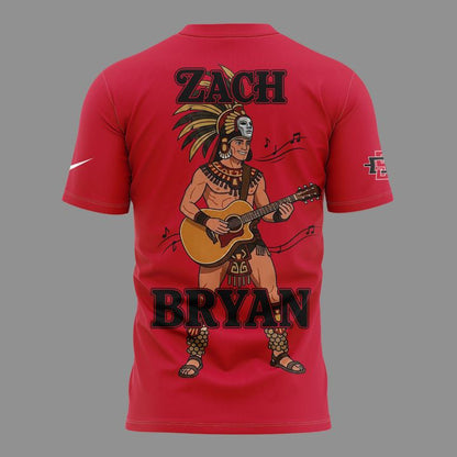 Limited Edition Zach Bryan x San Diego State Football - With Heaven On Tour 2026 T-Shirt