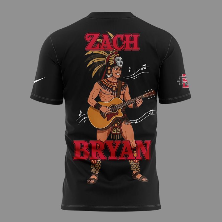 Perfect Black Shirt 2026 Zach Bryan x San Diego State Football - With Heaven On Tour 2026 T-Shirt