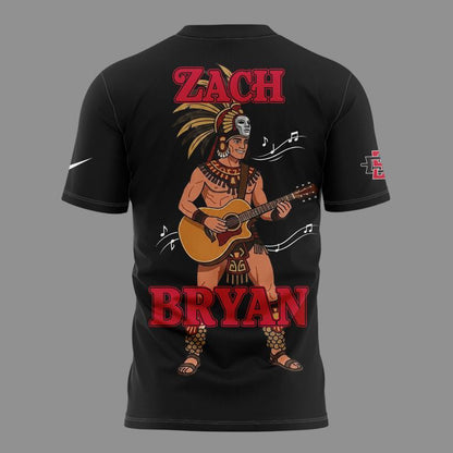 Perfect Black Shirt 2026 Zach Bryan x San Diego State Football - With Heaven On Tour 2026 T-Shirt