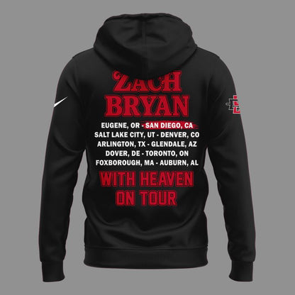 New Hoodie Zach Bryan x San Diego State Football - With Heaven On Tour 2026 Hoodie