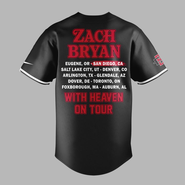 New Jersey Zach Bryan x San Diego State Football - With Heaven On Tour 2026 Jersey