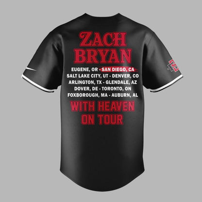 New Jersey Zach Bryan x San Diego State Football - With Heaven On Tour 2026 Jersey