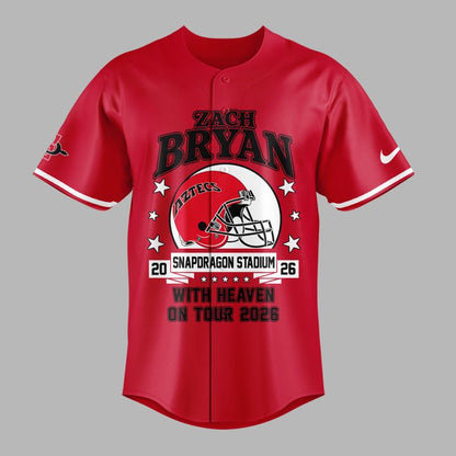 Limited Edition Zach Bryan x San Diego State Football - With Heaven On Tour 2026 Jersey