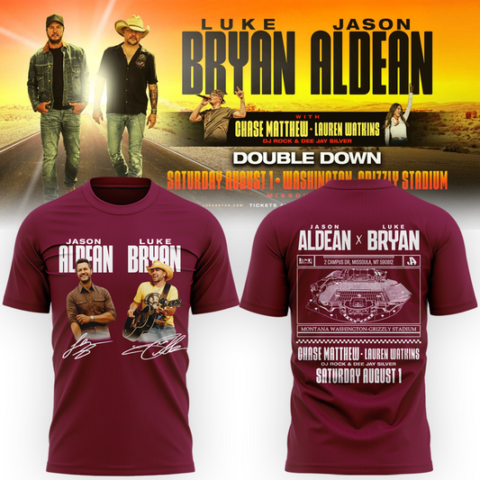 Limited Edition Montana Grizzlies x Jason Aldean And Luke Bryan Tshirt