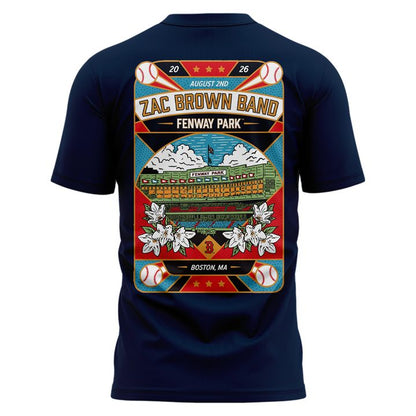 Zac Brown Band x Boston Red Sox Fenway Park - Love & Fear Tour Navy Tee