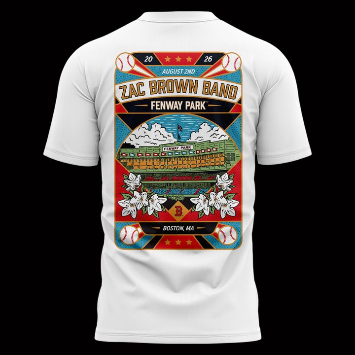 Zac Brown Band x Boston Red Sox Fenway Park - Love & Fear Tour White Tee