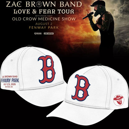 Zac Brown Band x Boston Red Sox Fenway Park - Love & Fear Tour White Tee