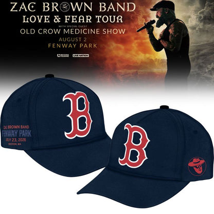Zac Brown Band x Boston Red Sox Fenway Park - Love & Fear Tour Navy Tee