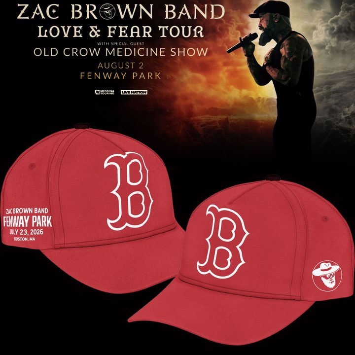 Zac Brown Band x Boston Red Sox Fenway Park - Love & Fear Tour Red Sweatshirt