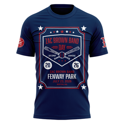 Zac Brown Band X Boston Red Sox -Love & Fear Tour 2026 Tshirt