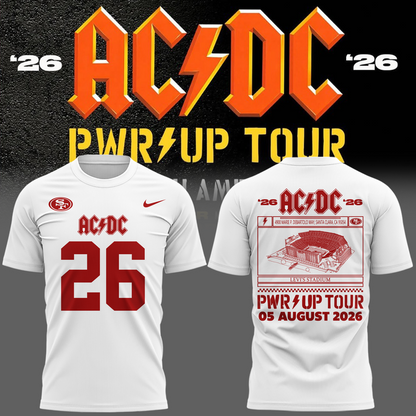 Special New San Francisco 49ers x PWR/UP TOUR Tshirt 2026