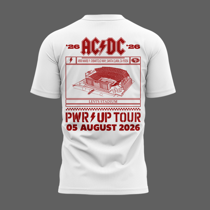 Special New San Francisco 49ers x PWR/UP TOUR Tshirt 2026