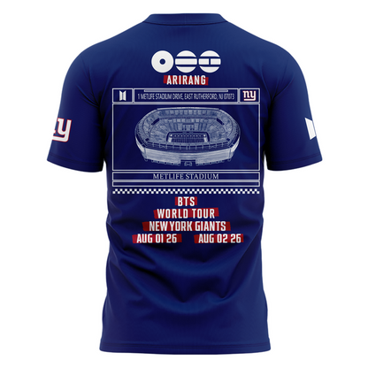 NY Giants x BTS WORLD TOUR ARIRANG T-shirt