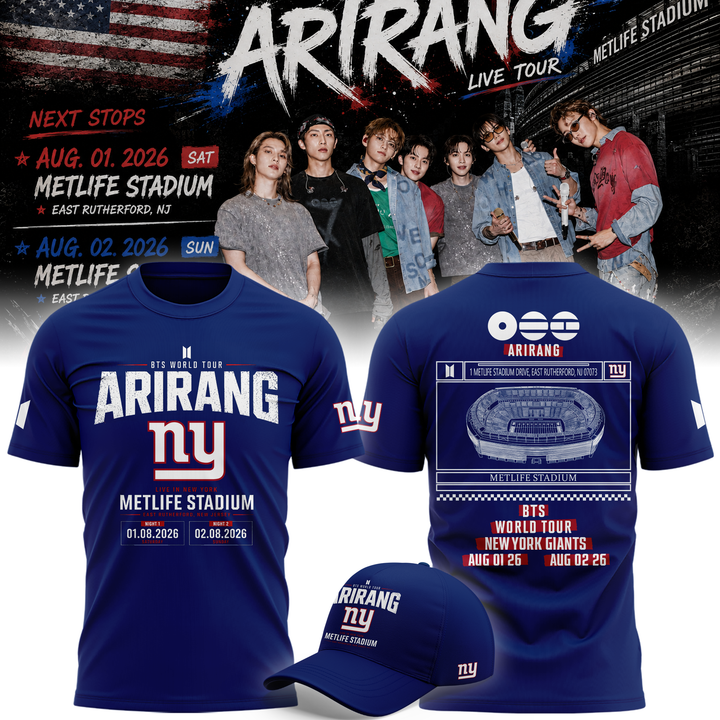NY Giants x BTS WORLD TOUR ARIRANG T-shirt