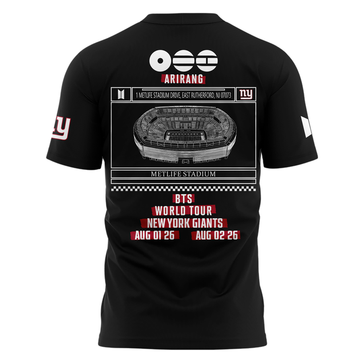 NY Giants x BTS WORLD TOUR ARIRANG 2026 T-shirt
