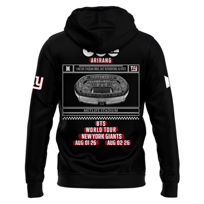 NY Giants x BTS WORLD TOUR ARIRANG 2026 Hoodie