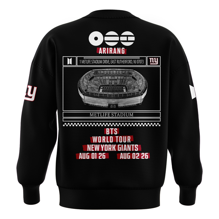 New York Giants x BTS WORLD TOUR ARIRANG 2026 Sweatshirt