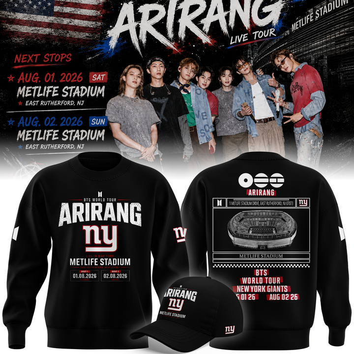 New York Giants x BTS WORLD TOUR ARIRANG 2026 Sweatshirt