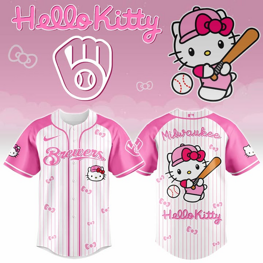Milwaukee Brewers Hello Kitty Night 2026 Limited Edition Cute jersey
