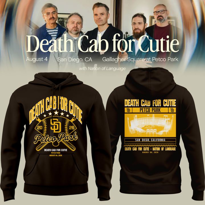 Death Cab for Cutie: I Built You A Tower World Tour x San Diego Padres Brown Hoodie