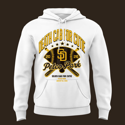 Death Cab for Cutie: I Built You A Tower World Tour x San Diego Padres White Hoodie