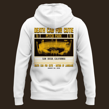 Death Cab for Cutie: I Built You A Tower World Tour x San Diego Padres White Hoodie