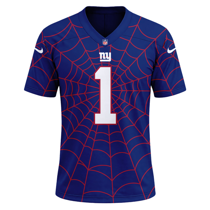 Limited Edition New York Giants x Spider-Man Football Jersey 2026