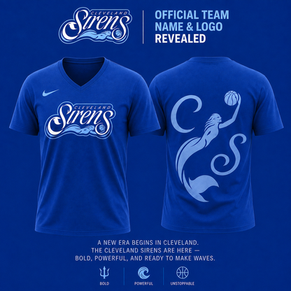 Cleveland Sirens Royal Blue V-Neck T-Shirt