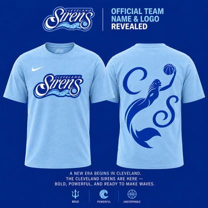 Cleveland Sirens Sky Blue T-Shirt