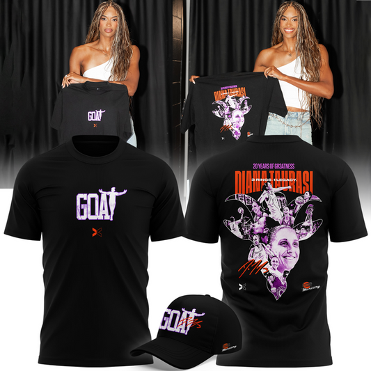 2026 Limited edition Diana Taurasi’s T-Shirt Black Signature Print for Phoenix Mercury fans