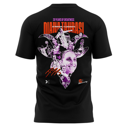 2026 Limited edition Diana Taurasi’s T-Shirt Black Signature Print for Phoenix Mercury fans