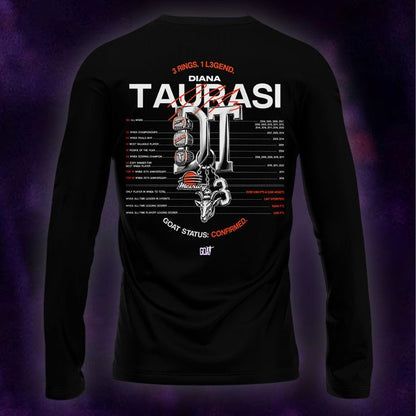 2026 New Diana Taurasi’s Long Sleeve Black Signature Print for Phoenix Mercury fans