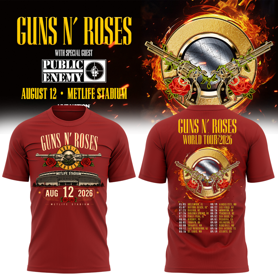 Limited Edition Guns N’ Roses x MetLife Stadium 2026 T-Shirt