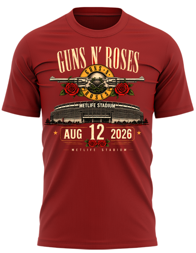 Limited Edition Guns N’ Roses x MetLife Stadium 2026 T-Shirt