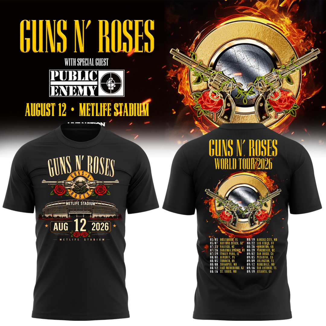 Limited Edition Guns N’ Roses x MetLife Stadium 2026 T-Shirt