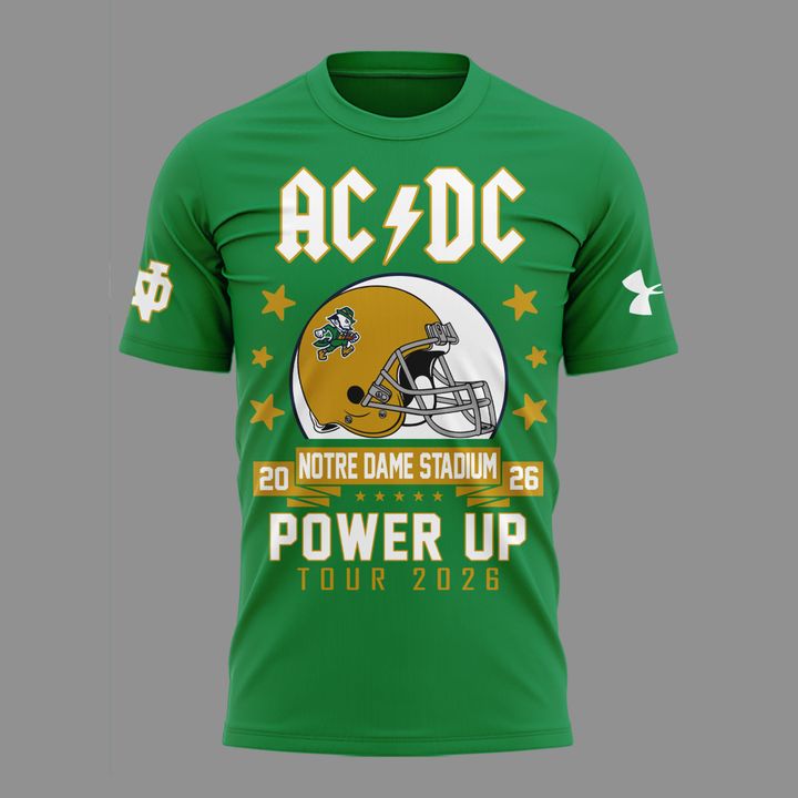 Perfect Shirt AC/DC x Notre Dame Football - Power Up Tour 2026 T-Shirt