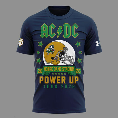 New Shirt Notre Dame Football x AC/DC - Power Up Tour 2026 T-Shirt