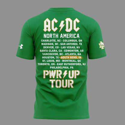 Exclusive Notre Dame Football x AC/DC - Power Up Tour 2026 T-Shirt
