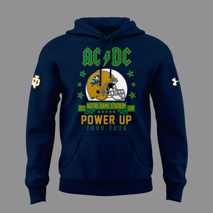 Perfect Hoodie Notre Dame Football x AC/DC - Power Up Tour 2026 Hoodie
