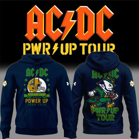Perfect Hoodie Notre Dame Football x AC/DC - Power Up Tour 2026 Hoodie