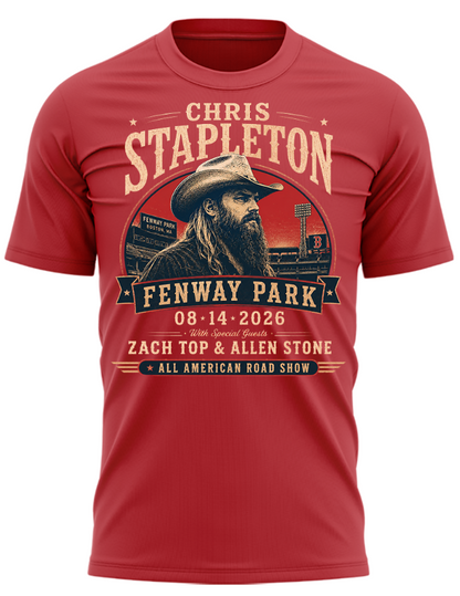 Limited Edition Chris Stapleton x Fenway Park – All-American Road Show 2026 T-Shirt