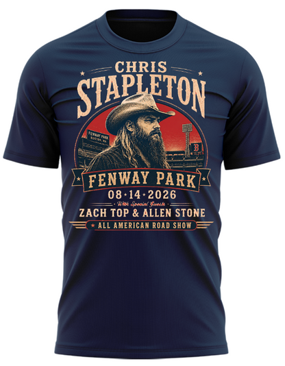Limited Edition Chris Stapleton x Fenway Park – All-American Road Show 2026 T-Shirt