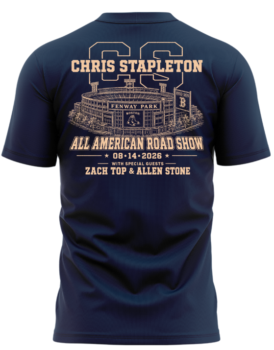 Limited Edition Chris Stapleton x Fenway Park – All-American Road Show 2026 T-Shirt