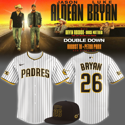 San Diego Padres x Luke Bryan Double Down Tour 2026 Jersey