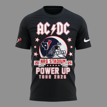 001. Newest Shirt AC/DC x Houston Texans - Power Up Tour 2026 T-Shirt