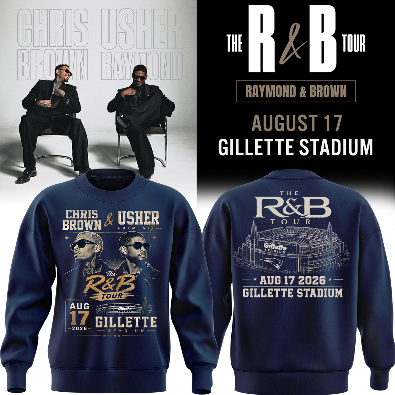 3. Limited Edition The R&B Tour – Gillette Stadium 2026 sweat
