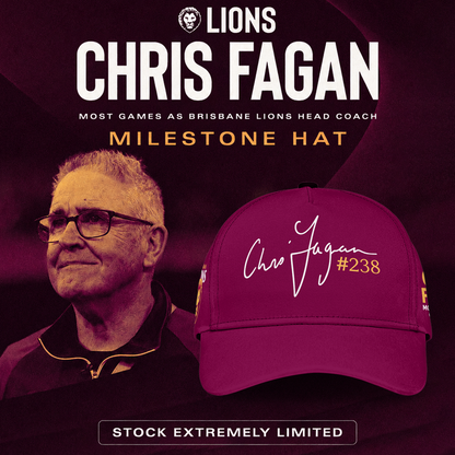 Brisbane Lions- Chris Fagan Milestone Hat