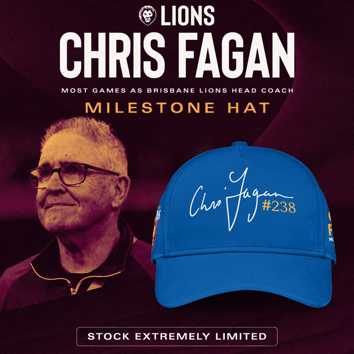 Brisbane Lions- Chris Fagan Milestone Hat - Blue